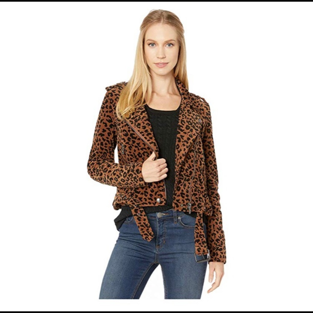 Blank NYC | Corduroy Leopard Moto Jacket